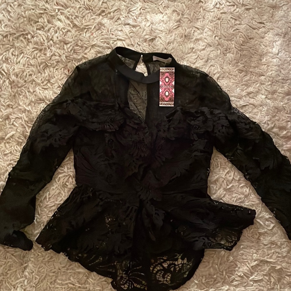 Lace Peplum Top